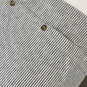 Pottery Barn Wheaton Grey Striped Linen/Cotton Duvet Cover